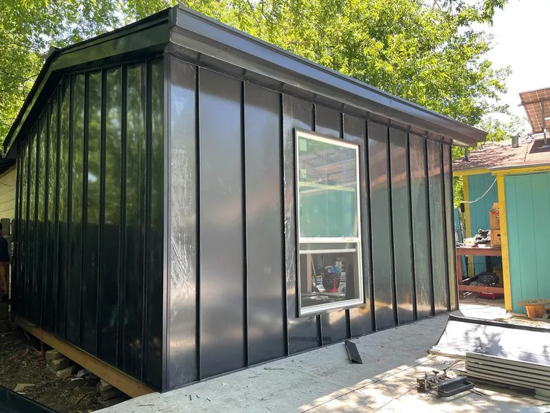 Black standing seam metal wall panels for Metal Roof Installation in Las Cruces